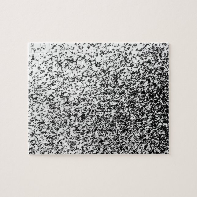 Murmuration Schwarzweiss-Puzzlespiel Puzzle (Horizontal)