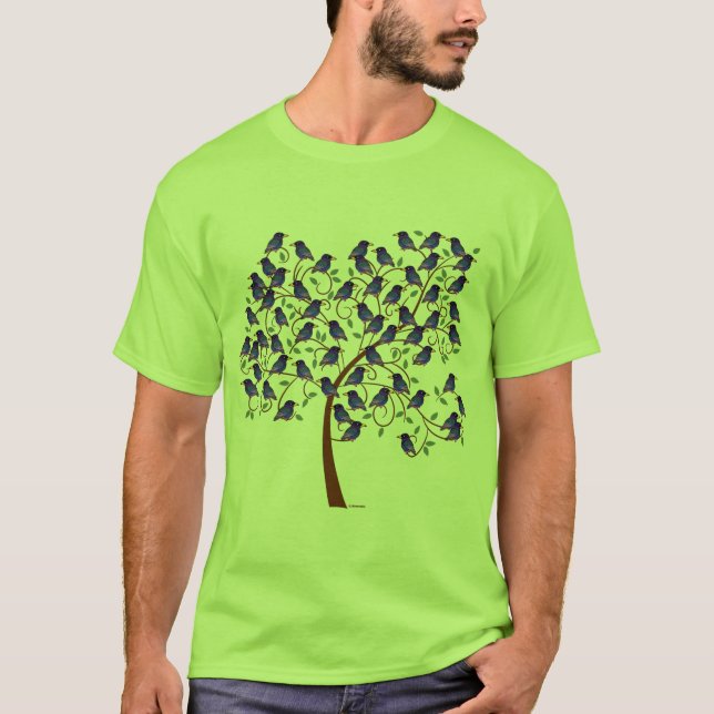 Murmuration von Starlings T-Shirt (Vorderseite)