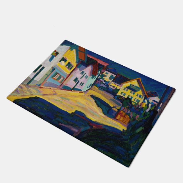 Murnau Burggrabenstrasse 1 - Wassily Kandinsky Fußmatte (Schrägansicht)