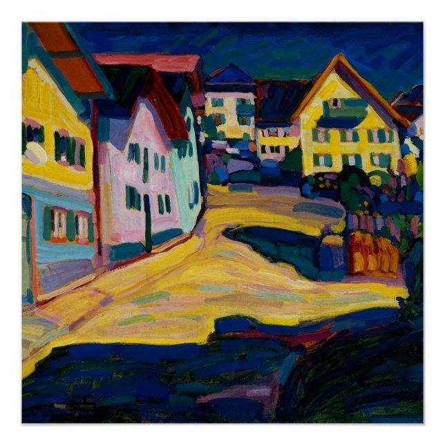 Murnau Burggrabenstrasse 1 - Wassily Kandinsky Poster (Vorderseite)