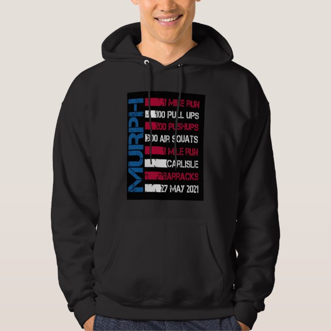 Murph 2021 American Workout Challenge Memorial Day Hoodie (Vorderseite)