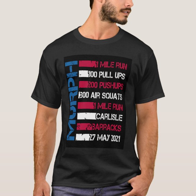 Murph 2021 American Workout Challenge Memorial Day T-Shirt (Vorderseite)