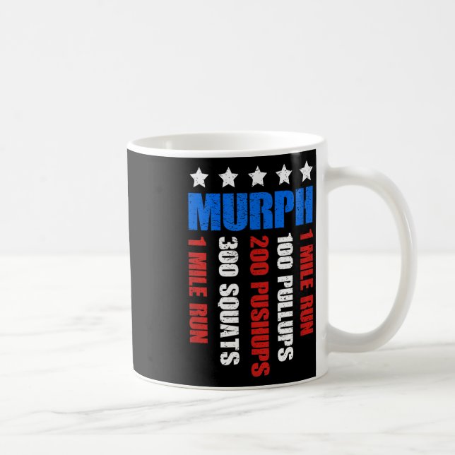 Murph 2021 Gedenktag Workout Patriotic Wod Kaffeetasse (Rechts)