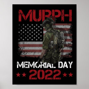 Murph 2022 Happy Memorial Day 4. Juli US-Flagge Poster