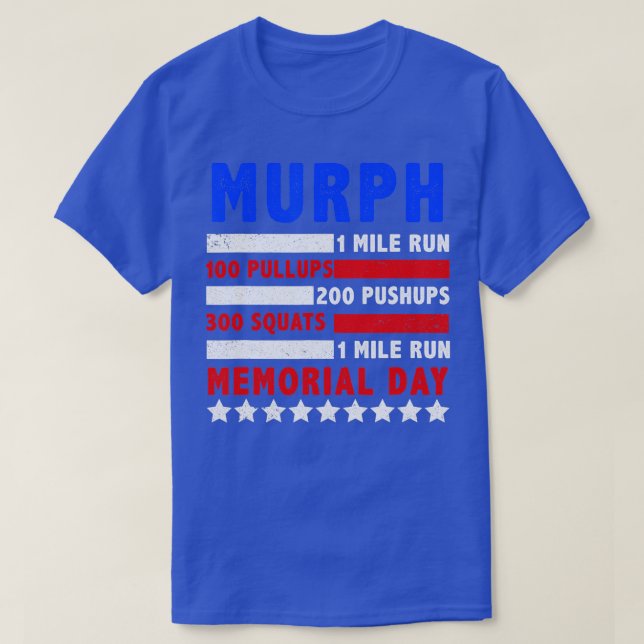 Murph 2023 Memorial Day Workout Patriotic WOD 1 T-Shirt (Design vorne)