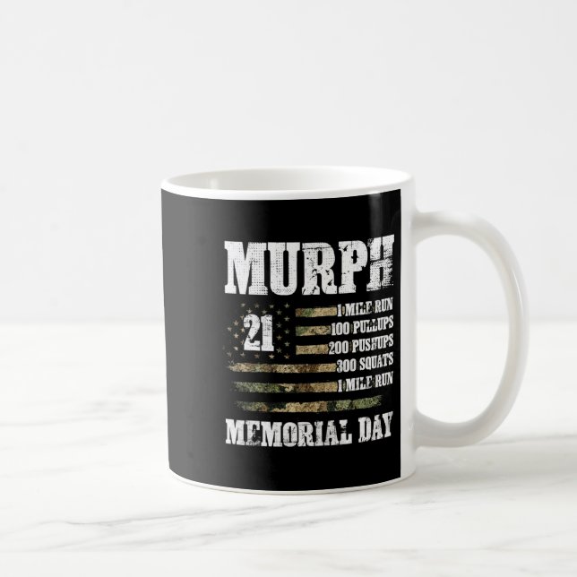 Murph 2023 Memorial Day Workout patriotischer Held Kaffeetasse (Rechts)