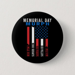 Murph Challenge American Memorial Day Workout Gym Button