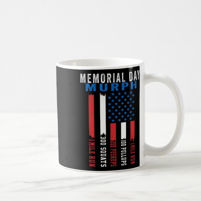 Murph Challenge American Memorial Day Workout Gym Kaffeetasse (Rechts)