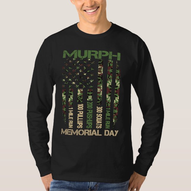 Murph Challenge  Memorial Day Workout WOD Camo Gym T-Shirt (Vorderseite)