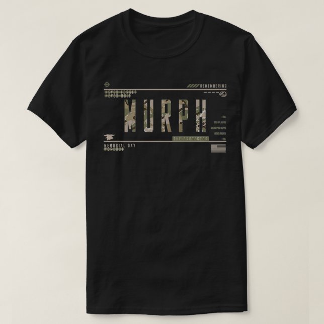 Murph Memorial Day Workout WOD badass militärische T-Shirt (Design vorne)