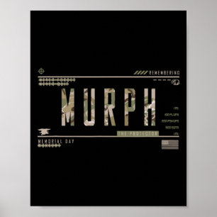 Murph Memorial Day Workout WOD Militär Wor Murph Poster