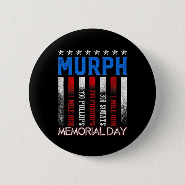 Murph Workout Übungsaufgabe Herausforderung Murph  Button (Vorderseite)
