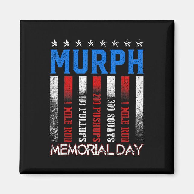 Murph Workout Übungsaufgabe Herausforderung Murph  Magnet (Vorne)