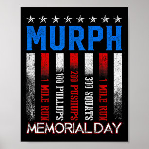 Murph Workout Übungsaufgabe Herausforderung Murph Poster