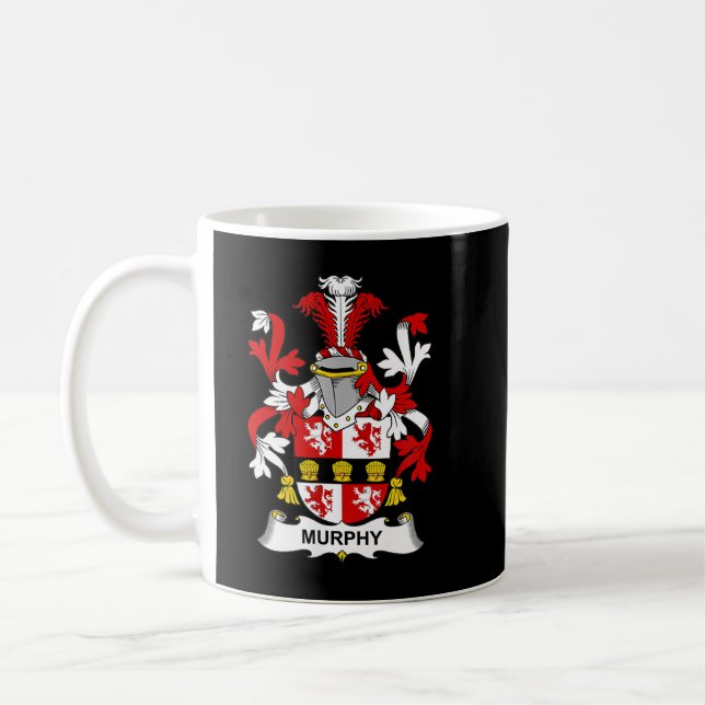 Murphy Coat of Arms Familienwappen Kaffeetasse (Links)