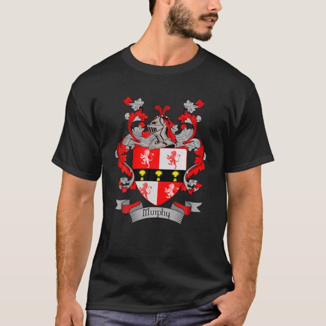 Murphy Coat of Arms | Murphy Surname Familienwappe T-Shirt (Vorderseite)