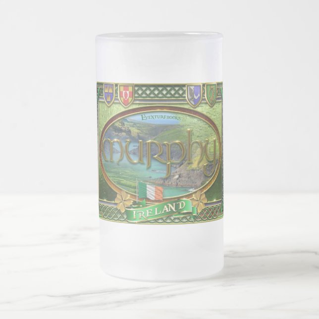 Murphy-Familien-Fahne Mattglas Bierglas (Mittel)