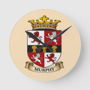 Murphy Familien Wappen Rund Uhr