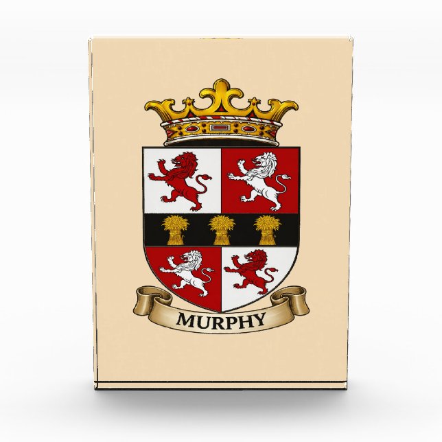 Murphy Family Coat of Arms Photo Block  (Vorderseite)