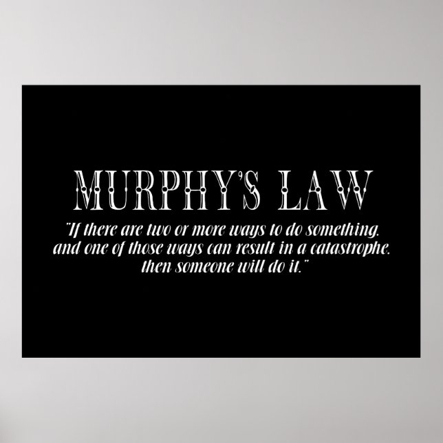 Murphy-Gesetz Poster (Vorne)