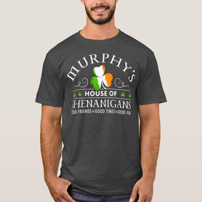 Murphy House of Shenanigans St Patricks Day T-Shirt (Vorderseite)