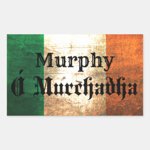 Murphy Irish Flag Rechteckiger Aufkleber