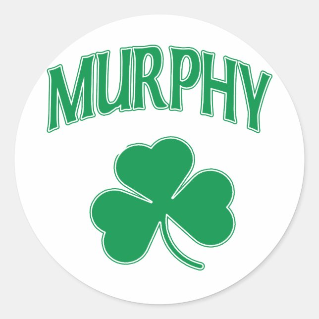 Murphy Irish Runder Aufkleber (Vorderseite)