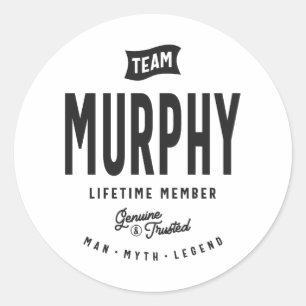 Murphy Lifetime Mitglied Personalisiert Name Murph Runder Aufkleber