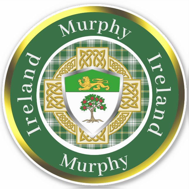 Murphy Shield & Celtic Cross Personalisiert Aufkleber (Vorderseite)