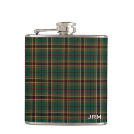 Murphy Tartan Monogram Irish Kariert Flachmann