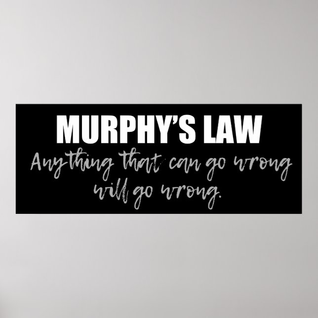 Murphy's Law Poster (Vorne)