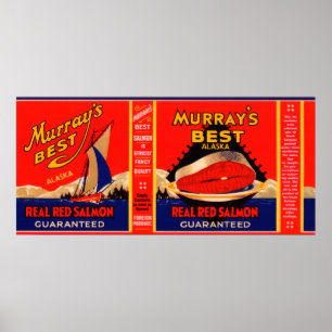 Murray Best Brand Lachs Label - Alaska Poster