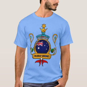 Murray Bridge City Golden Australian Flag Souvenir T-Shirt