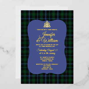 Murray-Clan-Tartan-Hochzeitsplaid Folieneinladung