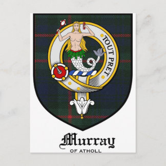 Murray Clan Wappen Abzeichen Tartan Postkarte