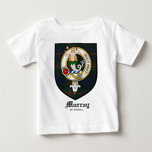 Murray-Clan-Wappen-AbzeichenTartan Baby T-shirt (Vorderseite)