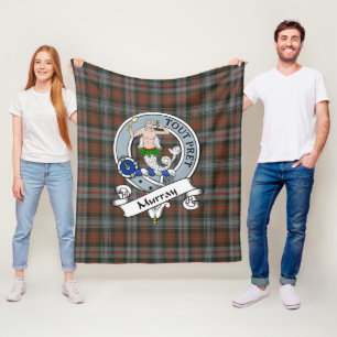 Murray Dysart von Atholl Weathered Clan Abzeichen Fleecedecke