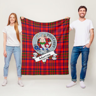 Murray Dysart von Tulloch Clan Abzeichen Tartan Ka Fleecedecke