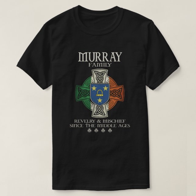 Murray Family Ireland Nachname irisches Kleeblatt T-Shirt (Design vorne)
