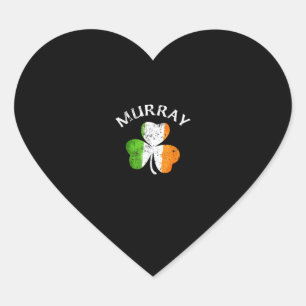 Murray Irish Family Name T - Shirt Herz-Aufkleber