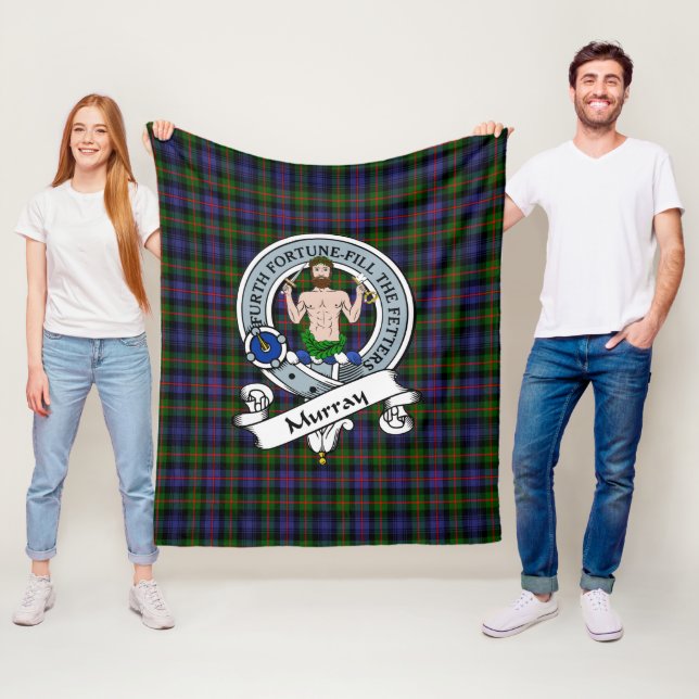 Murray of Atholl Modern Clan Abzeichen Tartan Kari Fleecedecke (Beispiel)