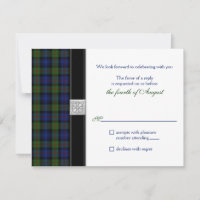 Murray of Atholl Tartan Hochzeits-RSVP-Antwort