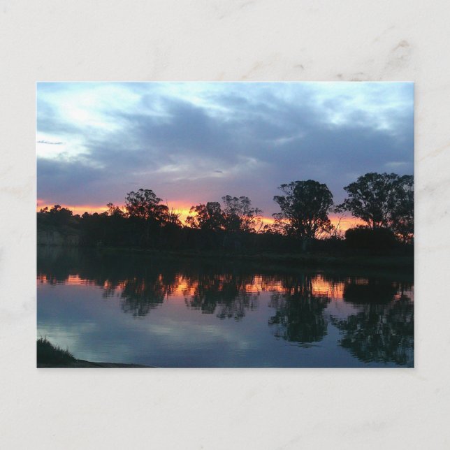 Murray River Sunset Postcard Postkarte (Vorderseite)