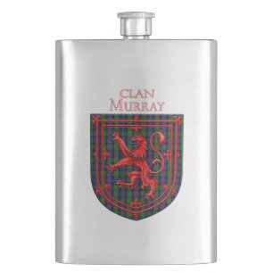 Murray Tartan Scottish Kariert Lion Rampant Flachmann
