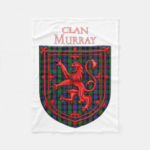 Murray Tartan Scottish Kariert Lion Rampant Fleecedecke