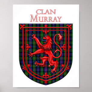 Murray Tartan Scottish Kariert Lion Rampant Poster