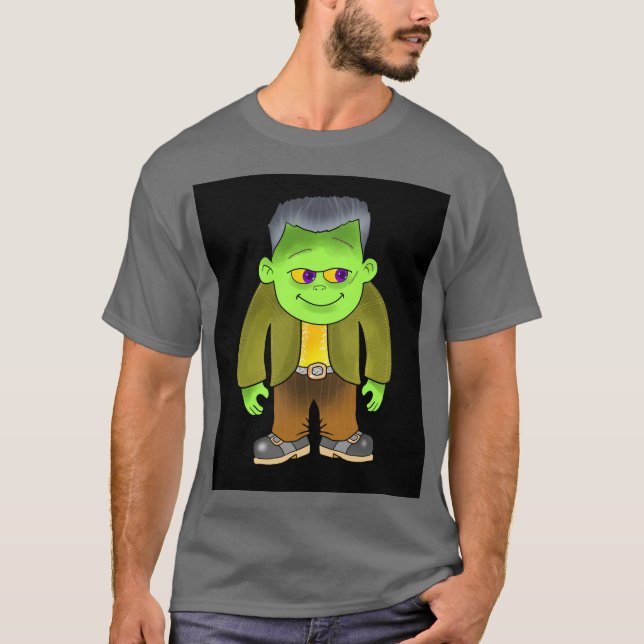 Murray the Monster on Black T-Shirt (Vorderseite)
