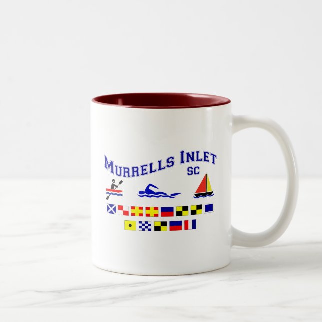 Murrells Einlass Sc-Signal-Flaggen Zweifarbige Tasse (Rechts)