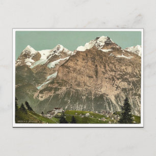 Murren, allgemeine Sicht, Berner Oberland, Schweiz Postkarte