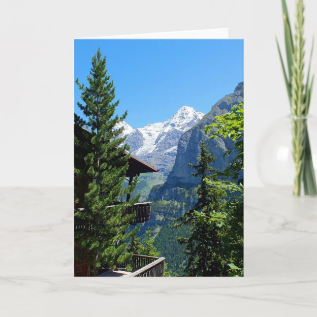 Murren in der Schweiz Feiertagskarte (Vorderseite)